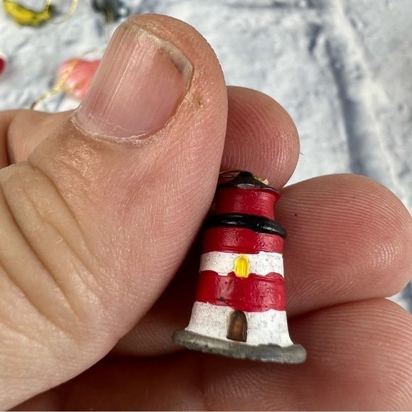 Nautical ornaments miniature ornamental boat lifesaver lighthouse ocean water - Picture 3 of 11